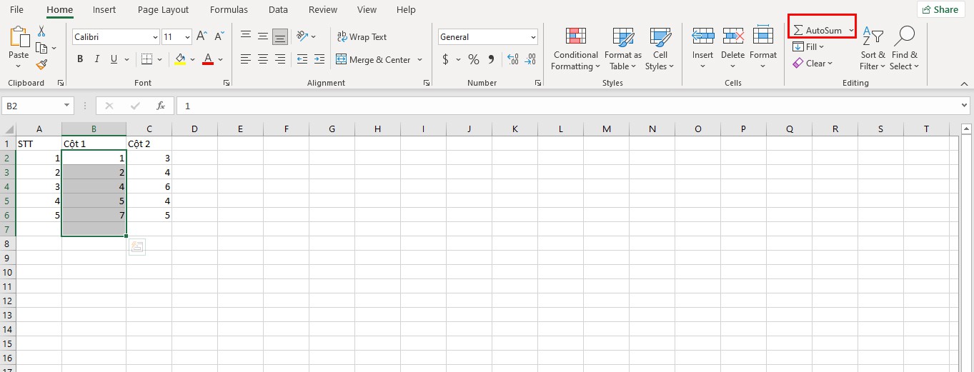 Các công thức tính tổng trong Excel đơn giản 08