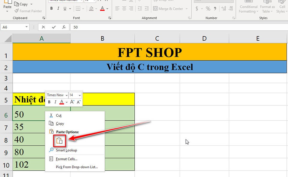 Cách viết độ C trong Excel - Ảnh 04