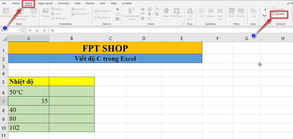 Cách viết độ C trong Excel - Ảnh 06