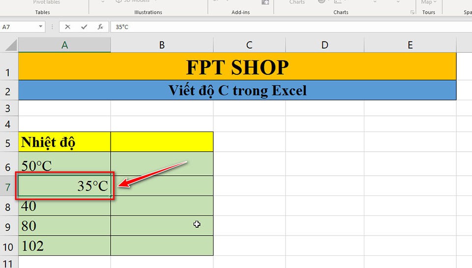 Cách viết độ C trong Excel - Ảnh 08