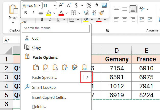 Chuyển cột thành hàng trong Excel (3)