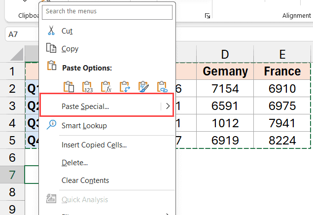 Chuyển cột thành hàng trong Excel (8)
