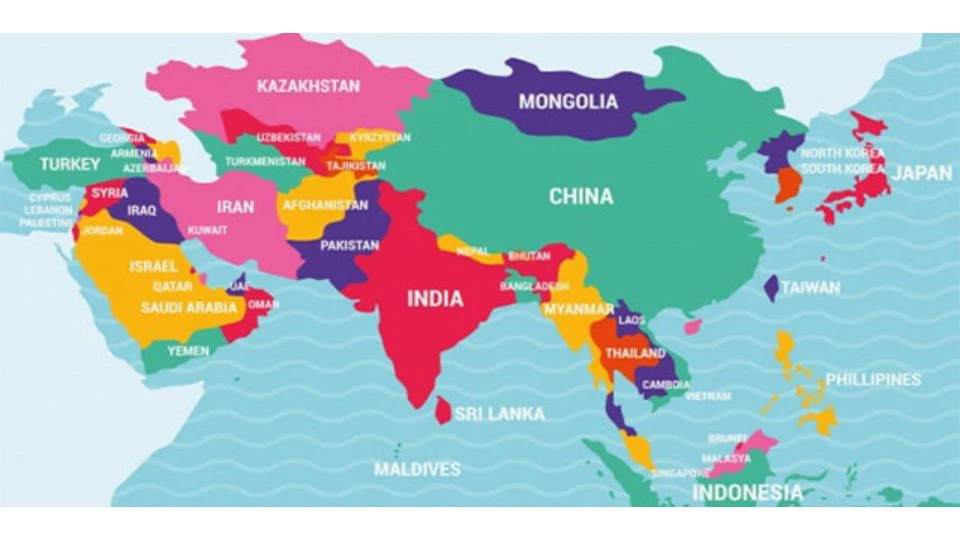 Châu Á có bao nhiêu nước và khu vực? 