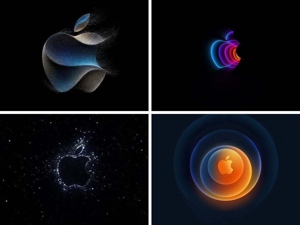 Hình nền iPad 4K logo Apple cách điệu 1