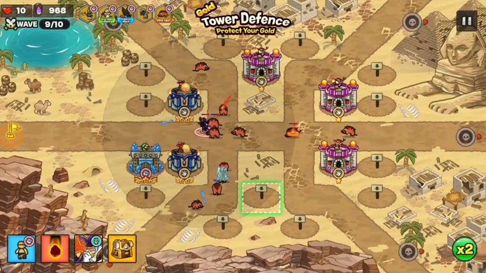 Tải game Gold Tower Defence: Game phòng thủ tháp hỗ trợ PVP thời gian thực