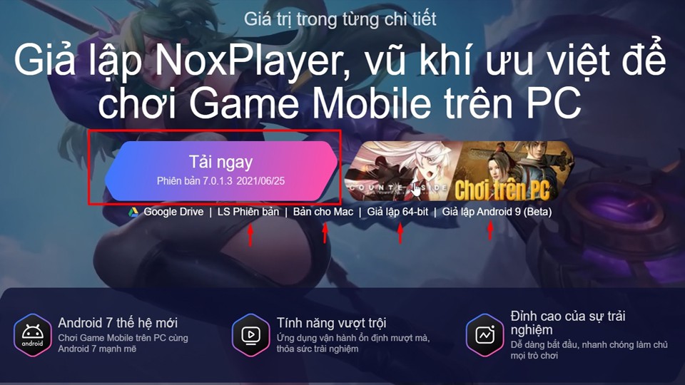 App tải game Noxplayer.