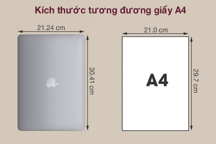 MacBook Air M1 có kích thước bao nhiêu