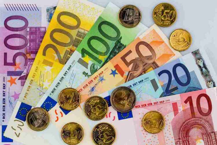 Euro bao gồm hai loại tiền: tiền kim loại và tiền giấy