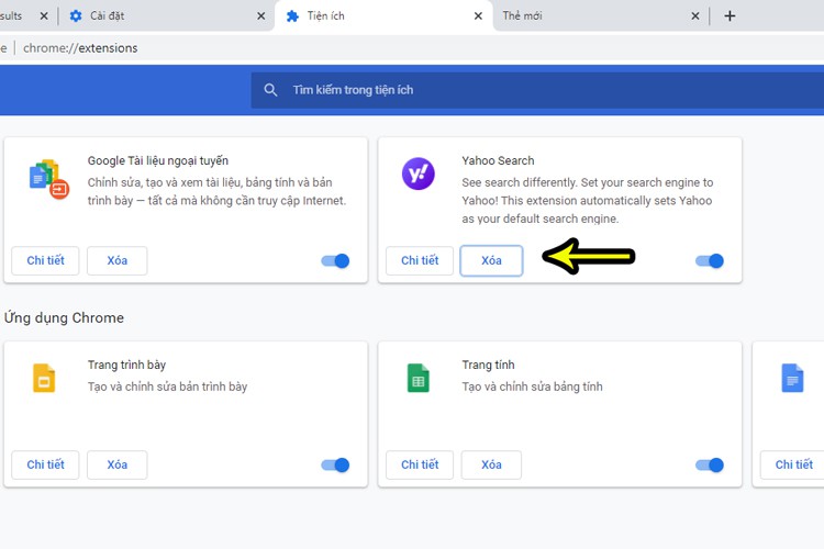 Hướng dẫn cách gỡ bỏ Yahoo Search trên Chrome 3
