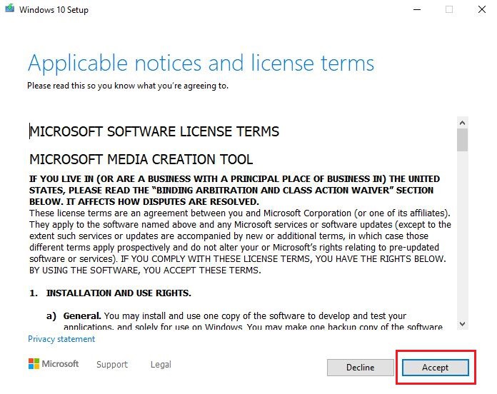 Hướng dẫn tải Windows 10 Microsoft 2 gốc