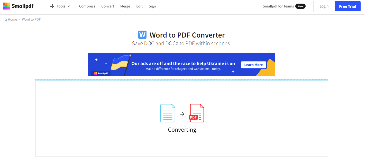 Cách chuyển Word sang PDF bằng web online