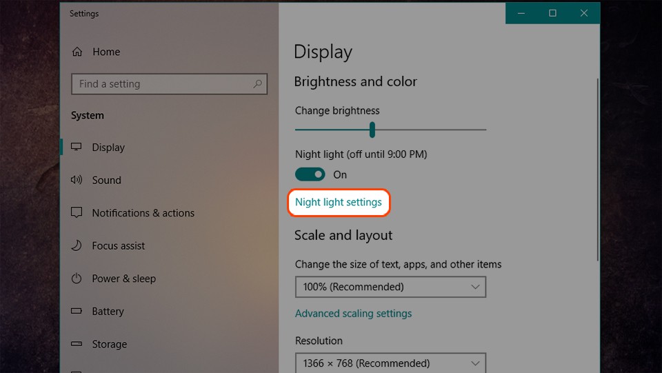 Cách sử dụng chế độ lọc ánh sáng xanh trên Windows 10 (Ảnh 4)