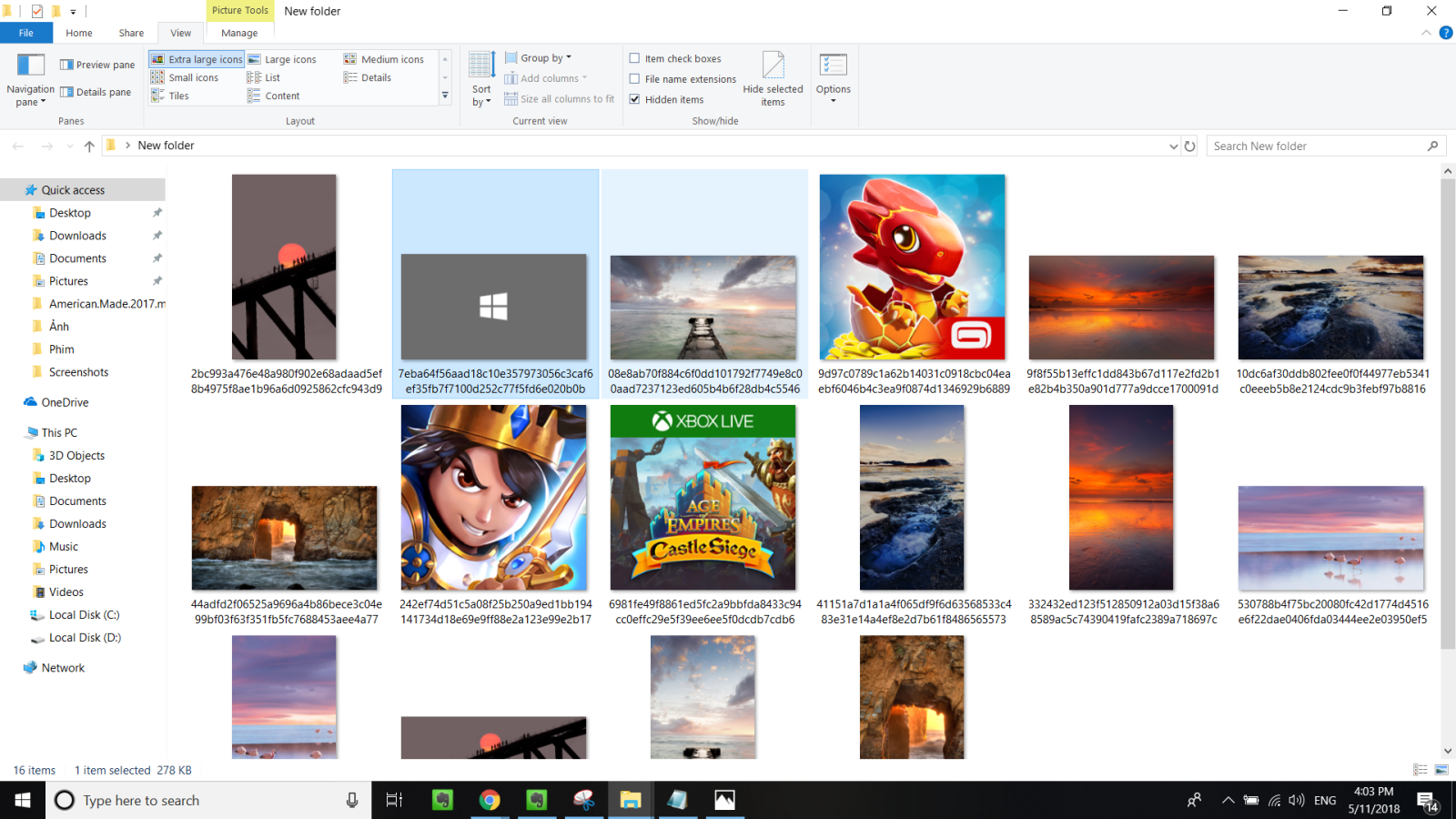 Tải hình từ kho ảnh Lockscreen của Windows 10 April 2018