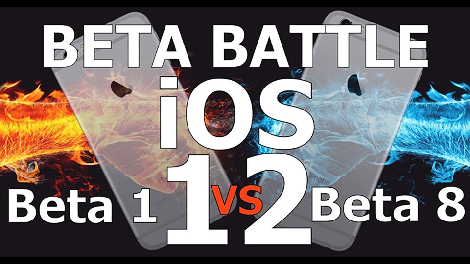 Đọ tốc độ iOS 12 beta 8 và iOS 12 beta 1