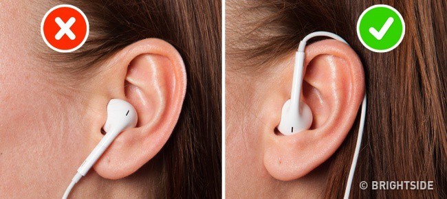 Hướng dẫn cách đeo tai nghe đúng cách