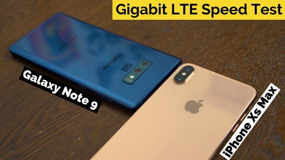 So sánh tốc độ LTE Galaxy Note 9 và iPhone XS Max (ảnh 1)