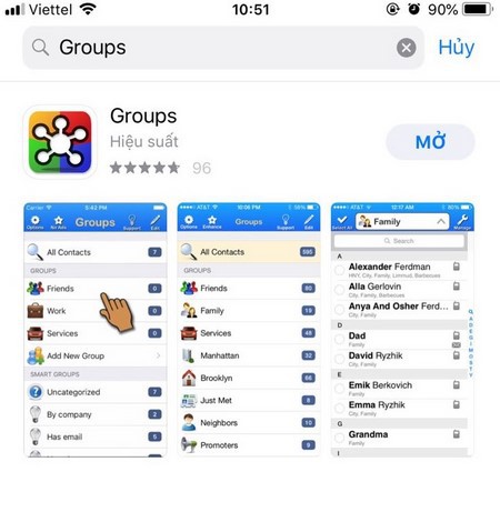 Cách xóa danh bạ trên iPhone bằng ứng dụng Groups 5