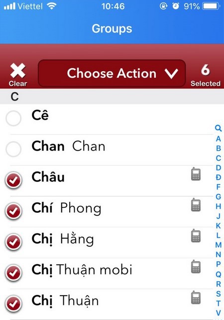 Cách xóa danh bạ trên iPhone bằng ứng dụng Groups 8