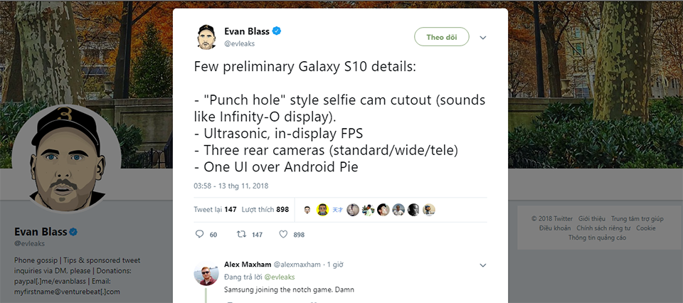 Thông tin Galaxy S10 (ảnh 1)