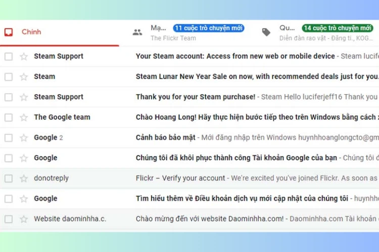 Cách xóa tất cả thư trong Gmail