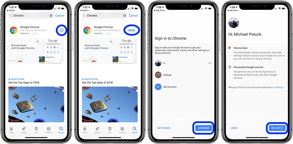 Hướng dẫn tải về và sử dụng Chrome trên iPhone