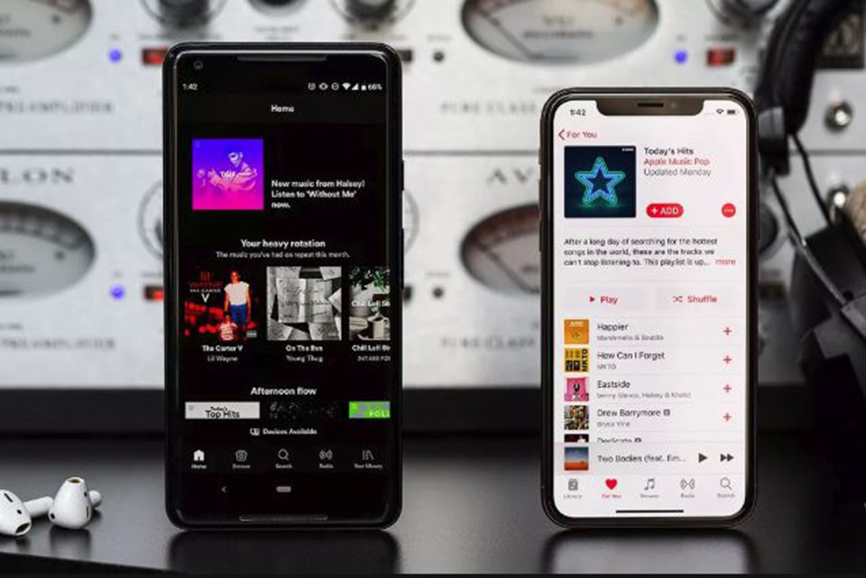 So sánh Spotify với Apple Music
