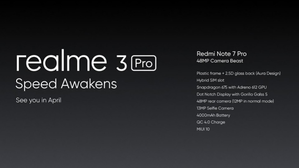 Rò rỉ thông tin Realme 3 Pro (ảnh 1)