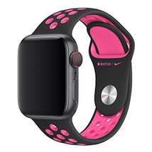 Dây đeo Apple Watch Nike Sport Band 40mm Black/Pink Blast– S/M & M/L