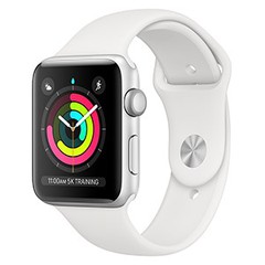 Apple Watch Series 3 GPS, 42mm viền nhôm dây cao su trắng