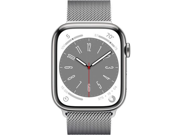Apple Watch Series 8 GPS + Cellular 45mm viền thép, dây thép