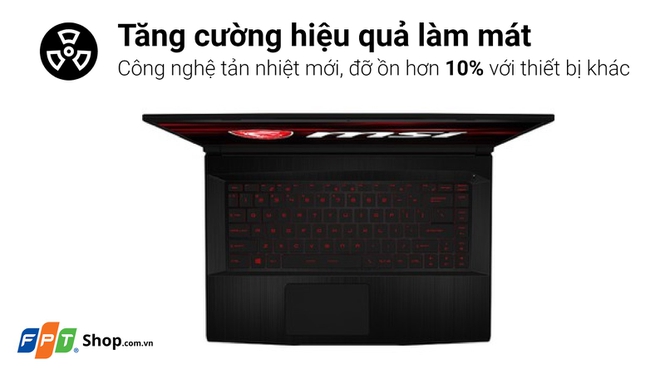 Laptop MSI Gaming GF63 Thin 10SC-481VN i7 10750H/8GB/512GB/15.6'FHD/GTX 1650 Max-Q 4GB/Win 10