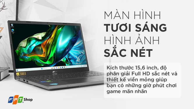 Laptop Acer Gaming Aspire 5 A515-58GM-59QZ i5 13420H/32GB/512GB/15.6"FHD/Nvidia RTX 2050 4GB/Win11 (No.00905227)