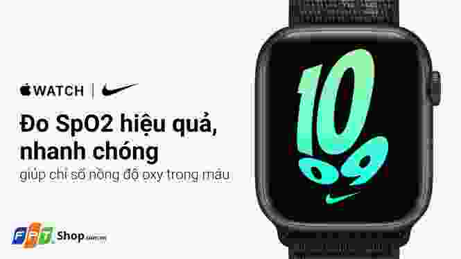 Apple Watch Nike Series 7 GPS + Cellular 45mm viền nhôm dây cao su 