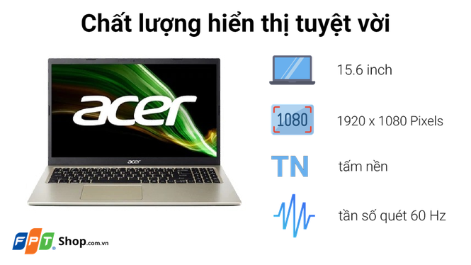 Laptop Acer Aspire 3 A3155859LY NXADDSV00G 156 inch FHD  i5 113   SOVOCO